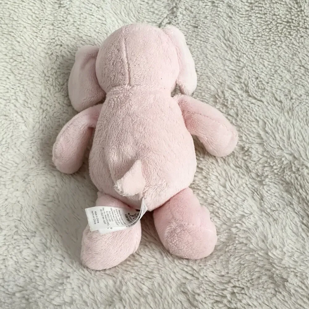 Carters Just One You Pink Elephant Plush Rattle 8